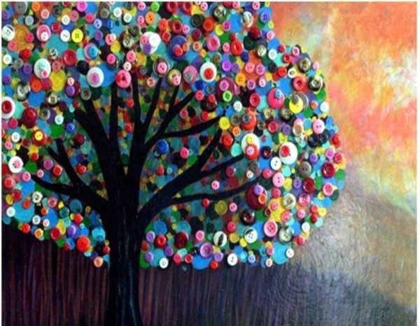 Композиция из пуговиц