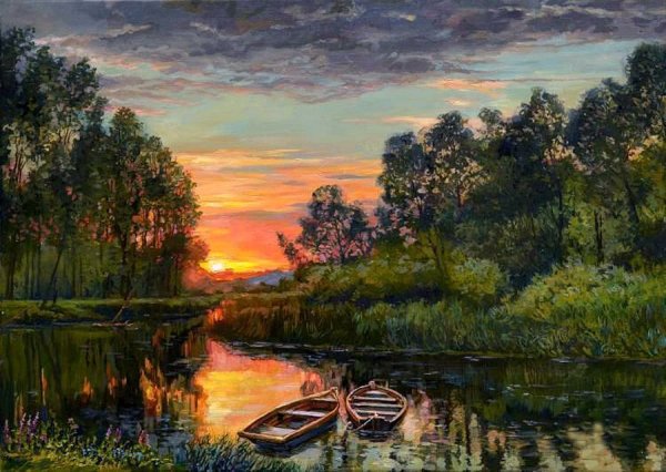 Летние пейзажи в живописи Эдуарда Панова