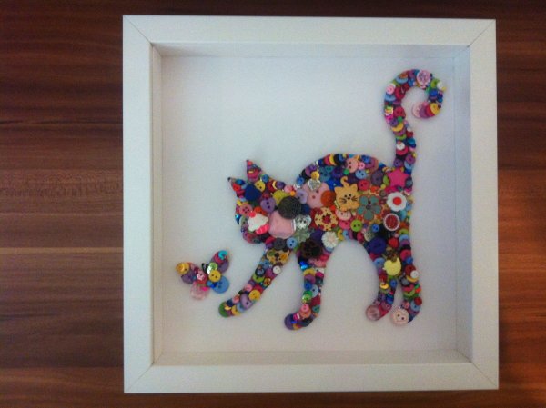 Панно из пуговиц