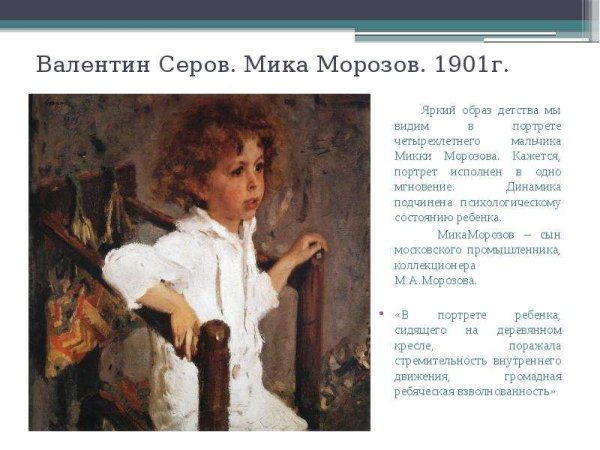 Картина Серова Мика Морозов