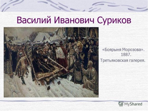 Суриков Боярыня Морозова 1887