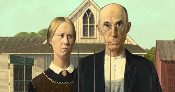 Американская Готика Гранта Вуда 1930