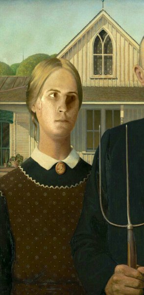 Картина американская Готика Вуд Грант