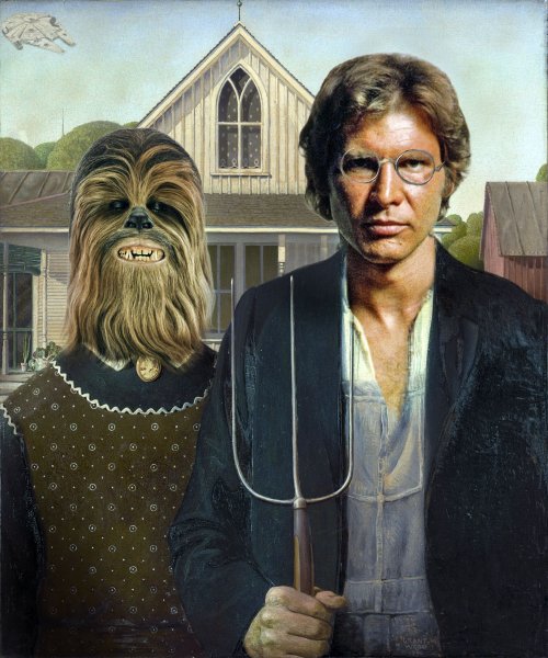 Грант Вуд американская Готика пародии