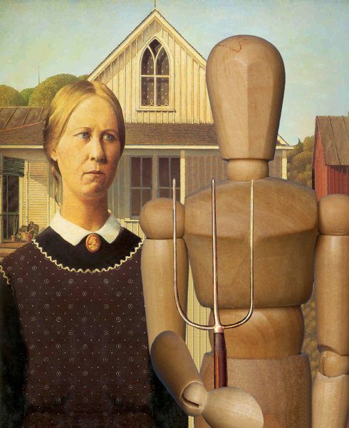 Грант Вуд американская Готика 1930