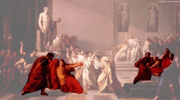 Убийство Цезаря (Карл Теодор пилоти, 1865).