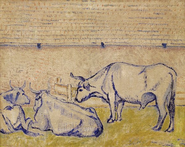 Михаил Ларионов. Волы на отдыхе.