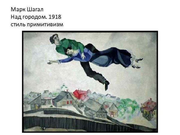 Марк Шагал «над городом» 1918г.