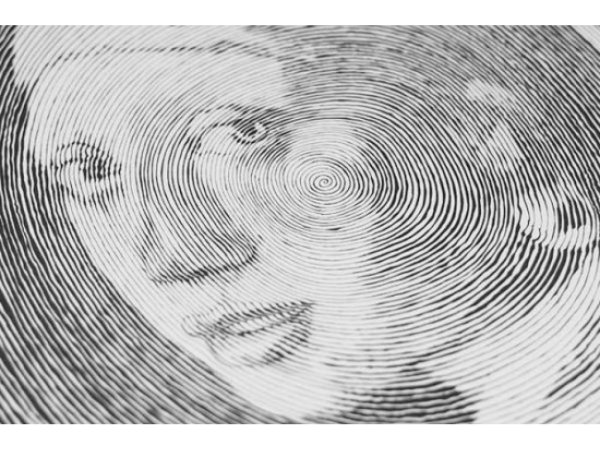 Портрет из спиральной линии