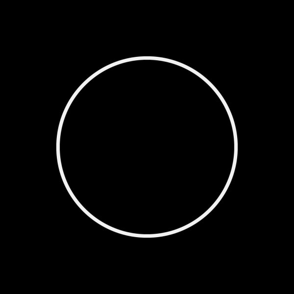 Белый круг на черном фоне
