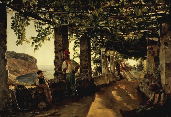 Сильвестр Щедрин. Веранда, обвитая виноградом. 1828
