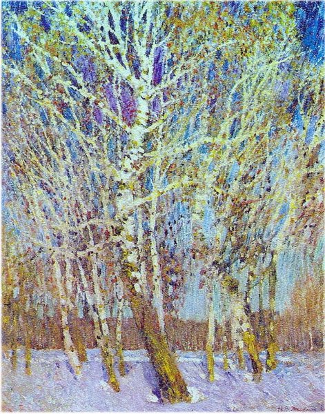 Грабарь Февральская лазурь картина