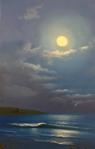 Картина Луна и море
