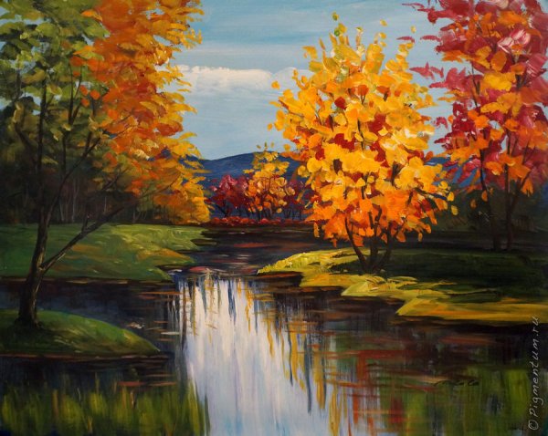 Ранняя осень живопись