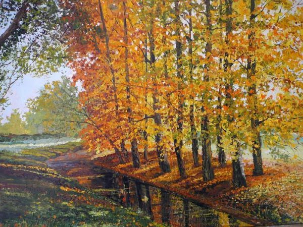 Картину Владимира Золотина ранняя осень