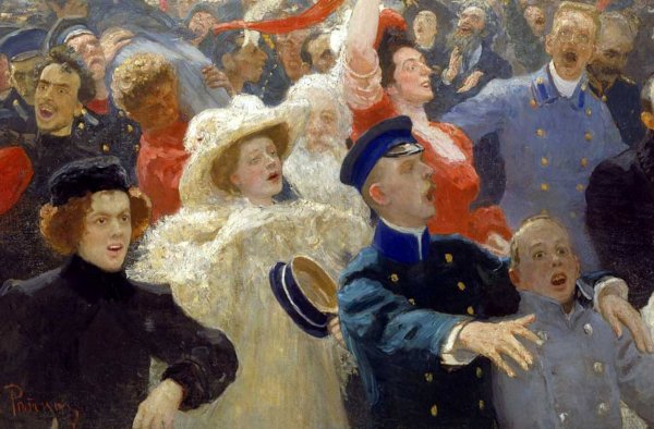Репин манифестация 17 октября 1905 года
