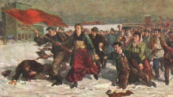 Советская живопись Первомай