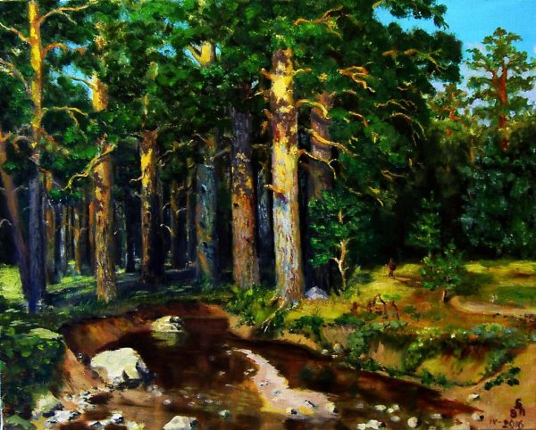 Шишкин Корабельная роща Третьяковка