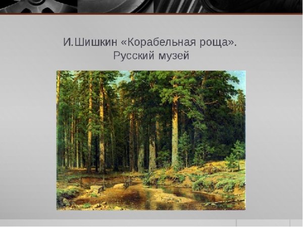 Картина Шишкина Корабельная роща