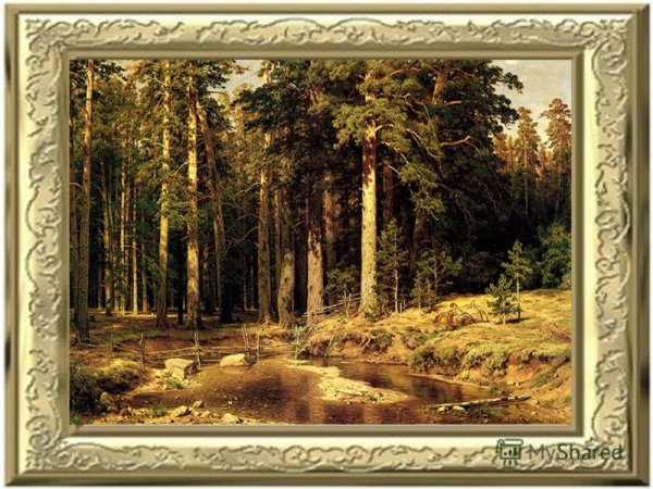 План к картине Шишкина Корабельная роща