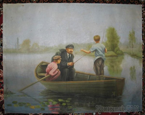 Чепцов Ефим «Ленин и Горький с рыбаками на лодке»