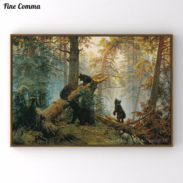 Утро в Сосновом лесу, Шишкин, 1889