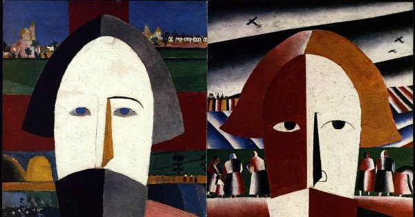 Малевич голова крестьянина