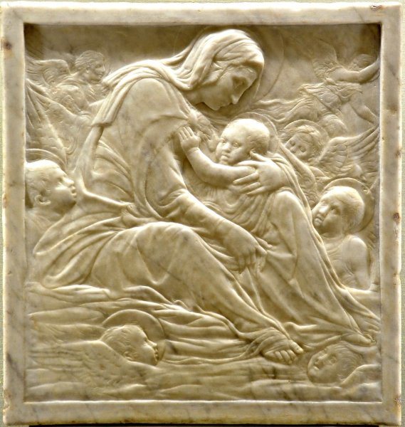 Скульптор Донателло барельеф Мадонна