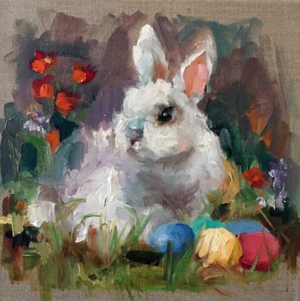 Пасхальный заяц живопись