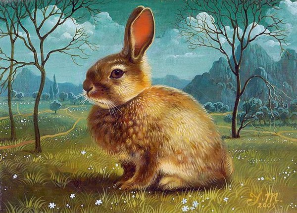 Картина кролик Яна Мовчан