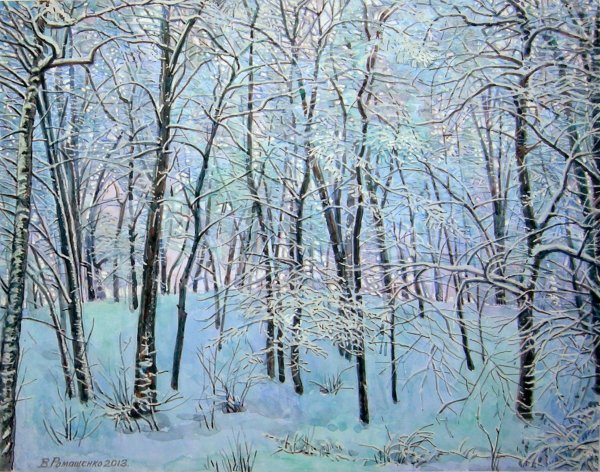 Зимние узоры на стекле