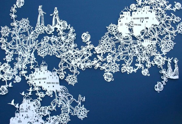 Новогоднее панно вязаное