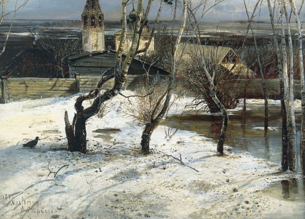 Весна Грачи прилетели картина