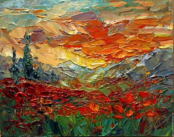 Пастозная живопись пейзажи