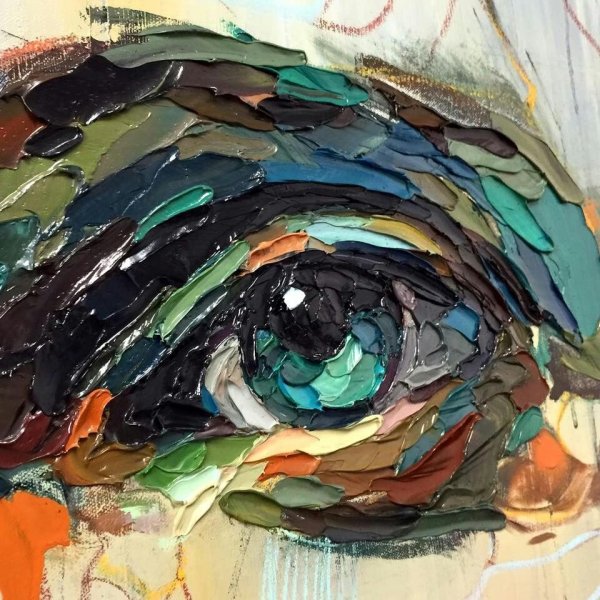 Пастозная живопись мастихином портрет