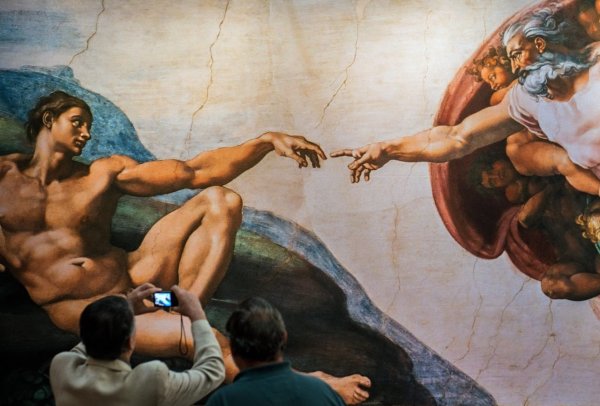 Сикстинская капелла прикосновение Адама