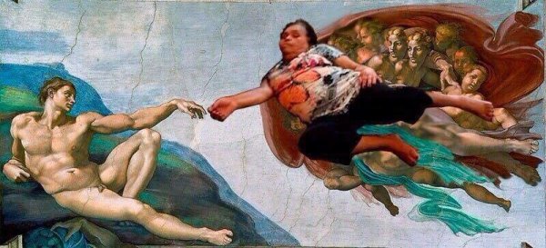 Давид Микеланджело Сотворение Адама