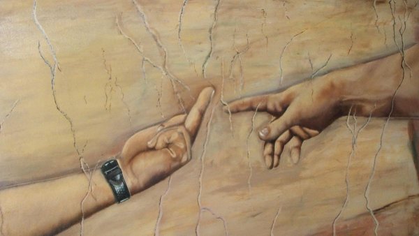 Микеланджело Сотворение Адама