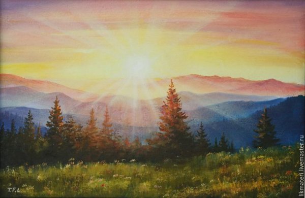 Картины с изображением рассвета