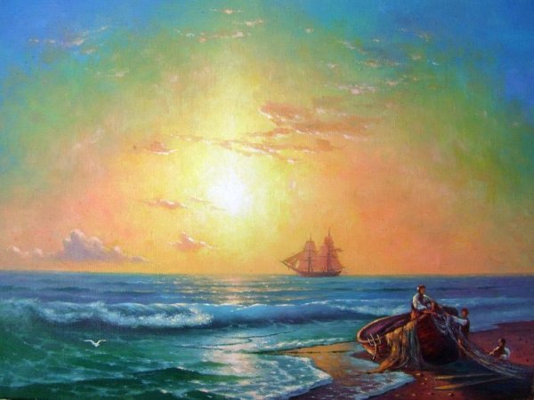 Айвазовский Восход над Ялтой