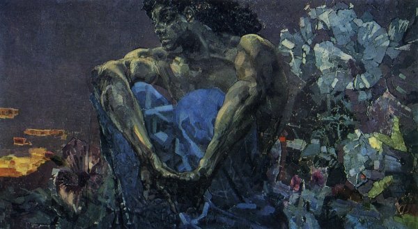 Врубель демон сидящий
