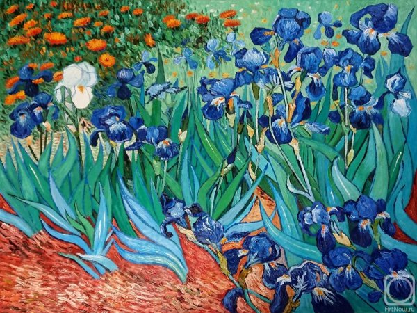 Клод Моне ирисы в саду