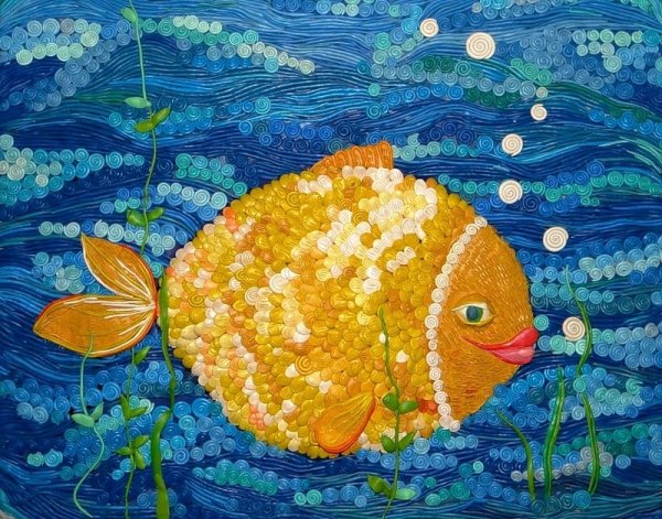 Морской пейзаж пластилином