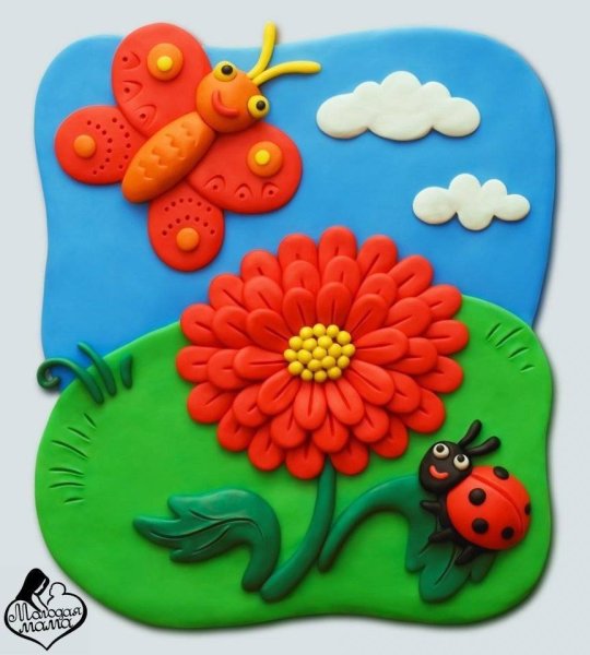 Пластилин лепи пластинография