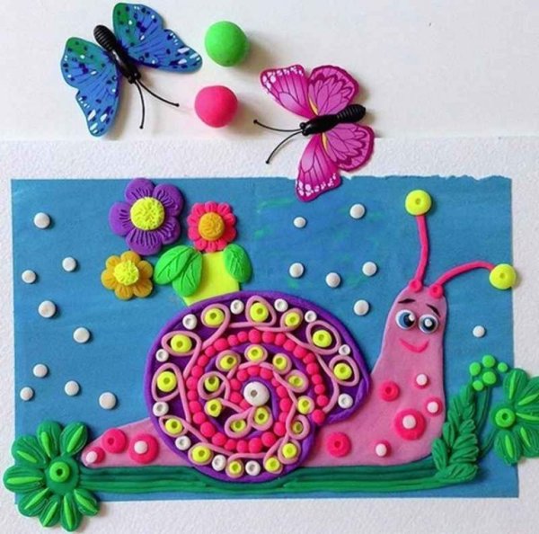 Рисунки из пластилина