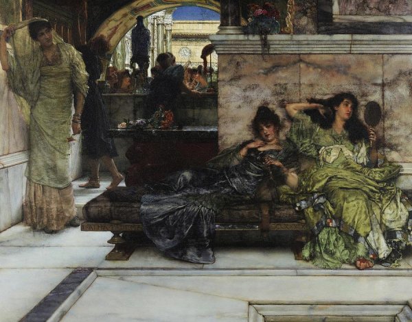 Лоуренс Альма Тадема встреча Антония и Клеопатры