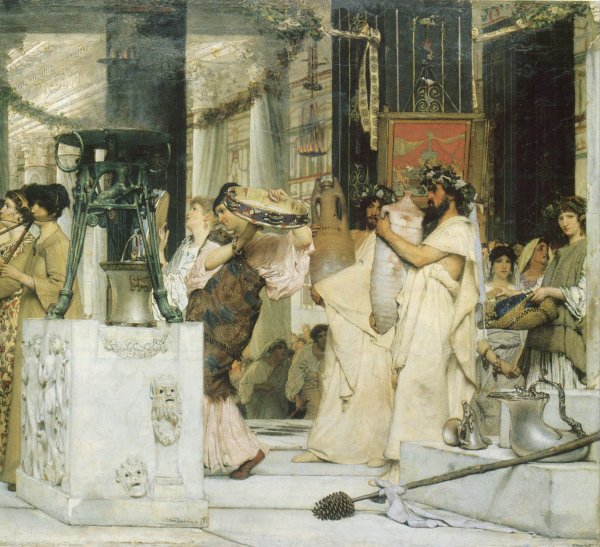 Лоуренс Альма-Тадема. В римской мастерской. 1874