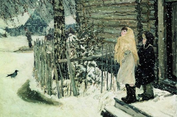 Картина Пластова первый снег