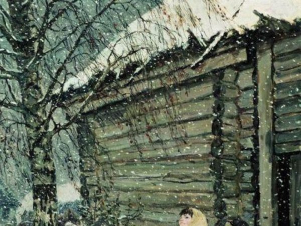 Картина Пластова первый снег