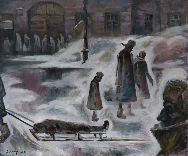 "Блокадный хлеб" – художник Никита Цыцин.